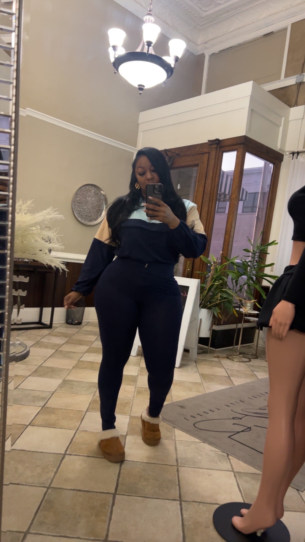 Layla Set Skinny Leg (Navy)