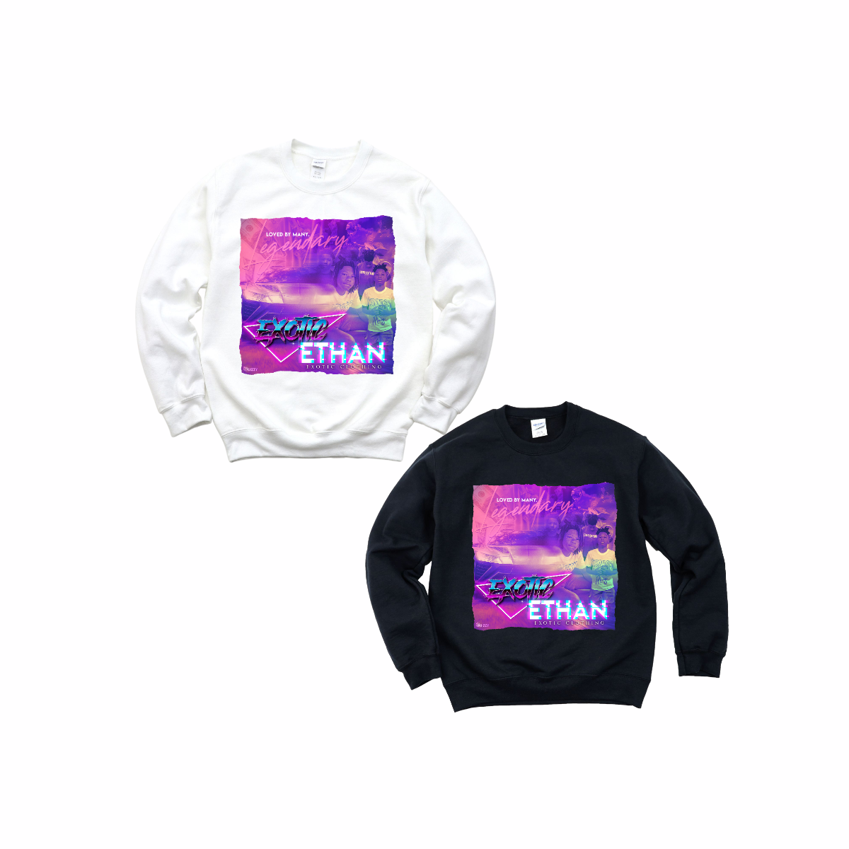 Exotic Ethan Sweatshirt or Hoodie (Black)