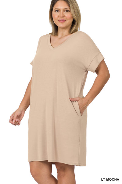 Tara Dress Plus (Light Mocha)