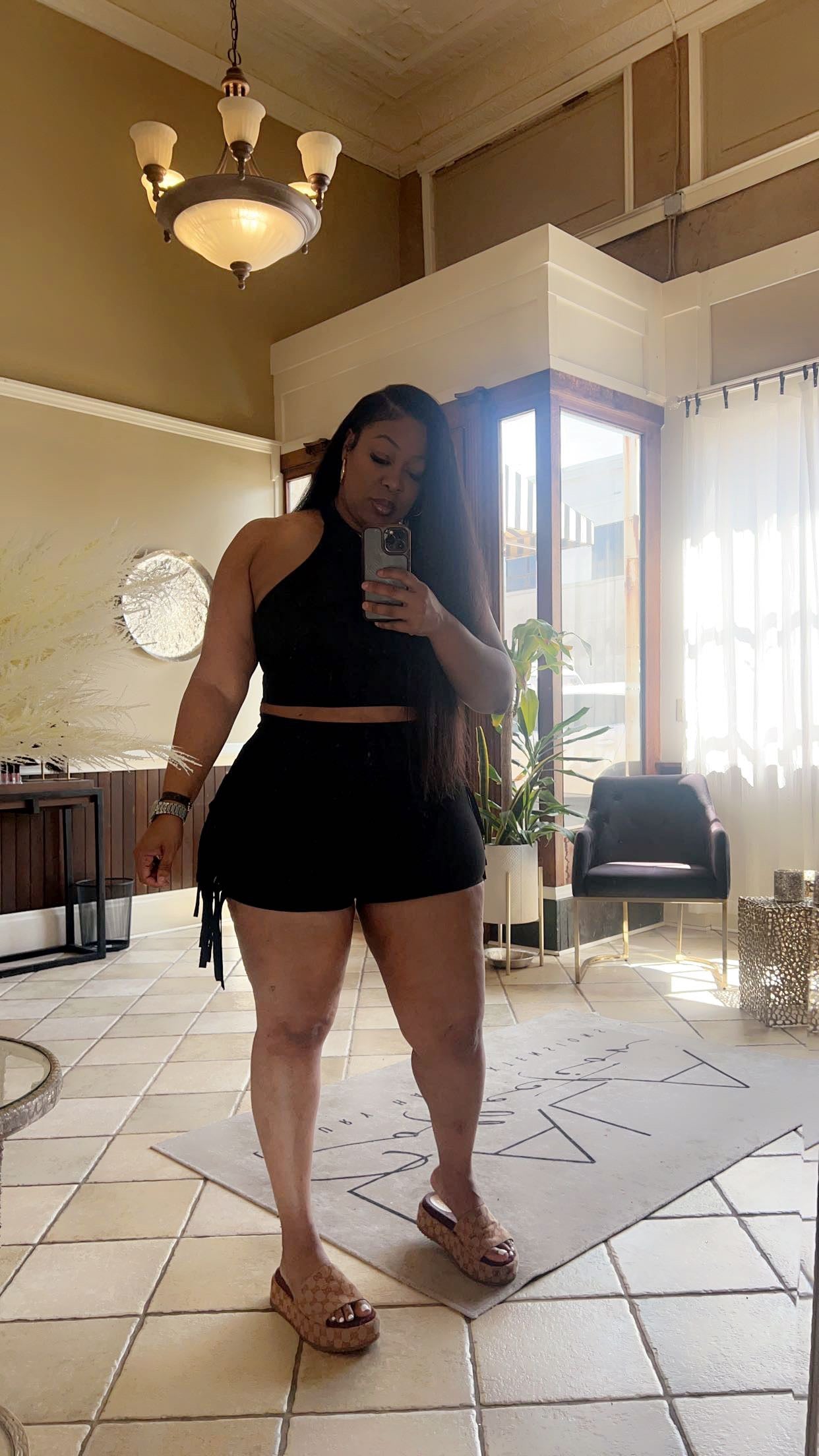 Fringe Short Set(Black)