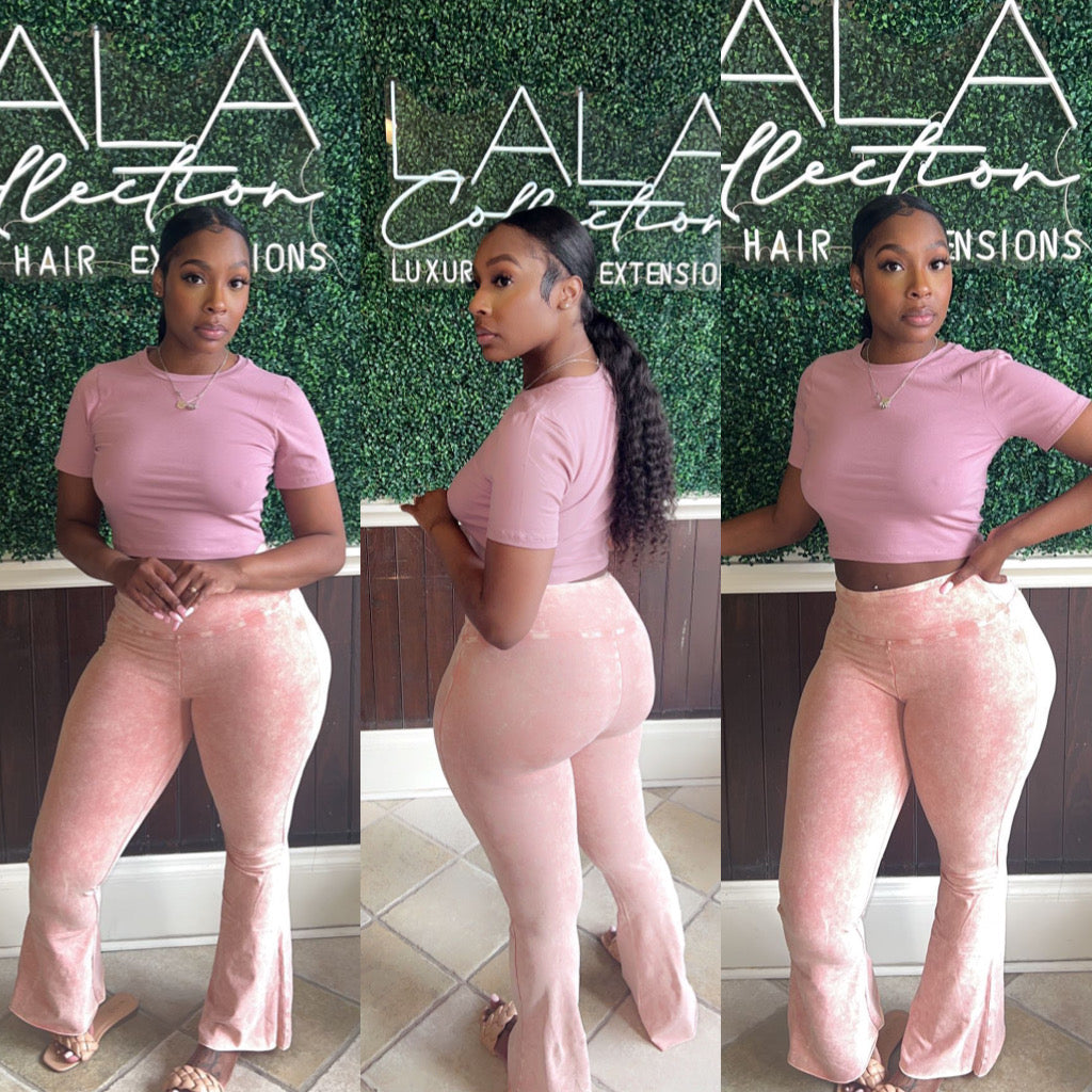 Vintage Flare Leggings (Rose)