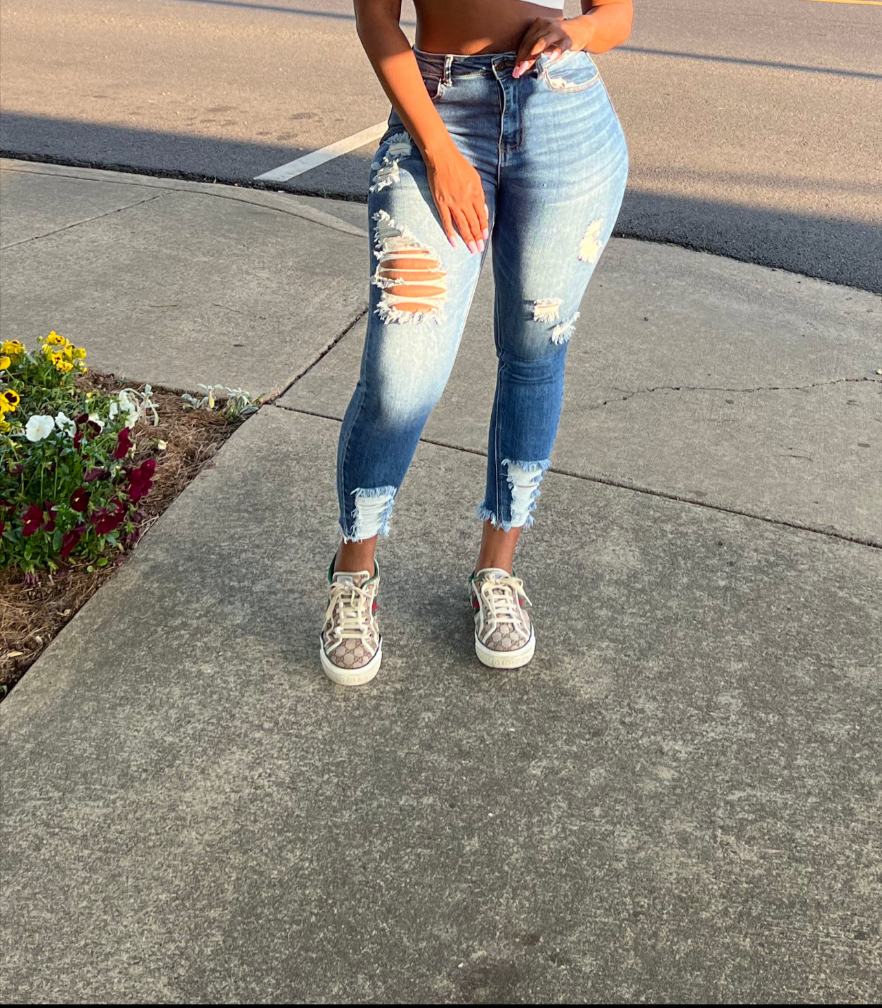 Distressed Crop Skinny Jean (Size 1-20