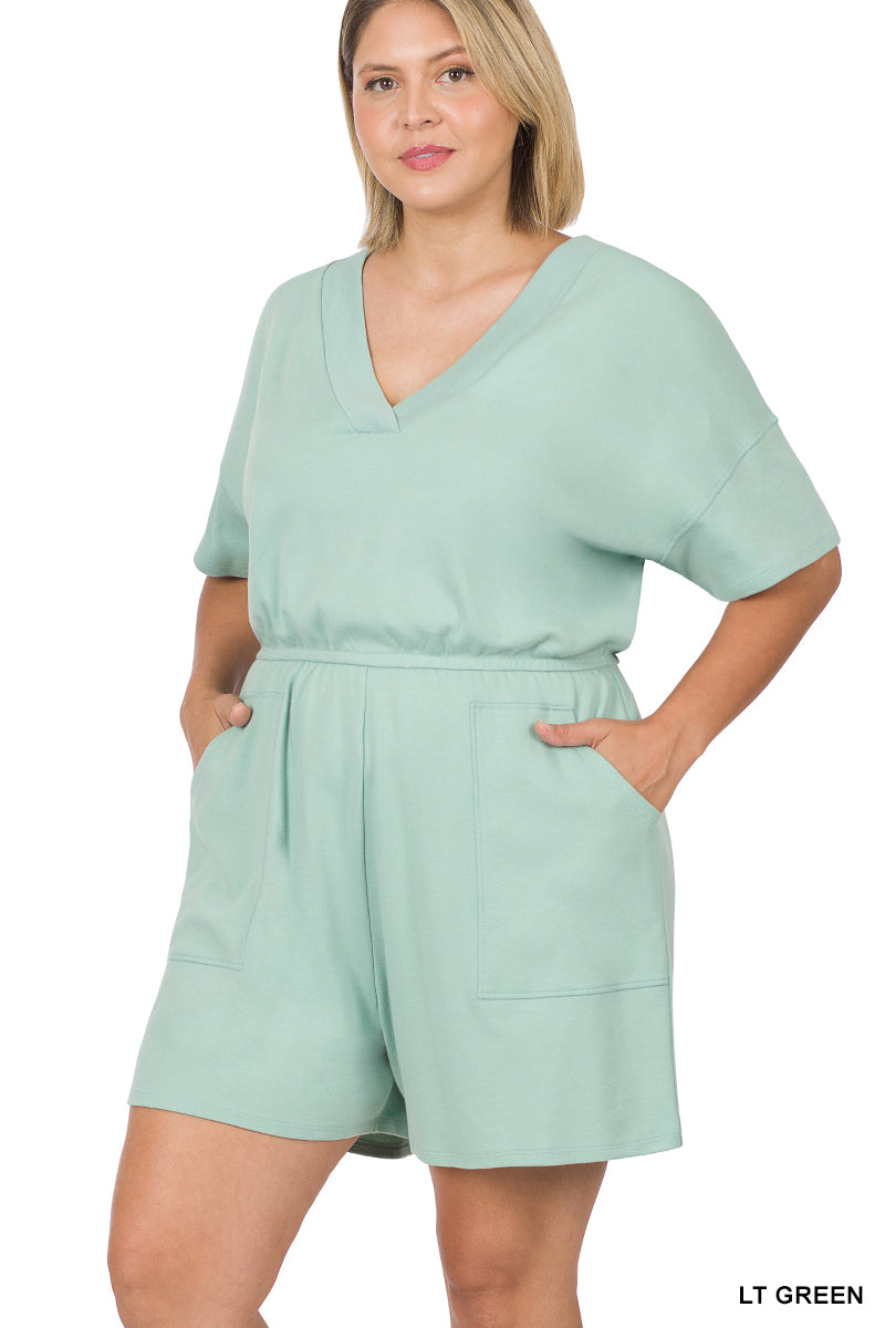 Tara Romper Plus (Light Green)