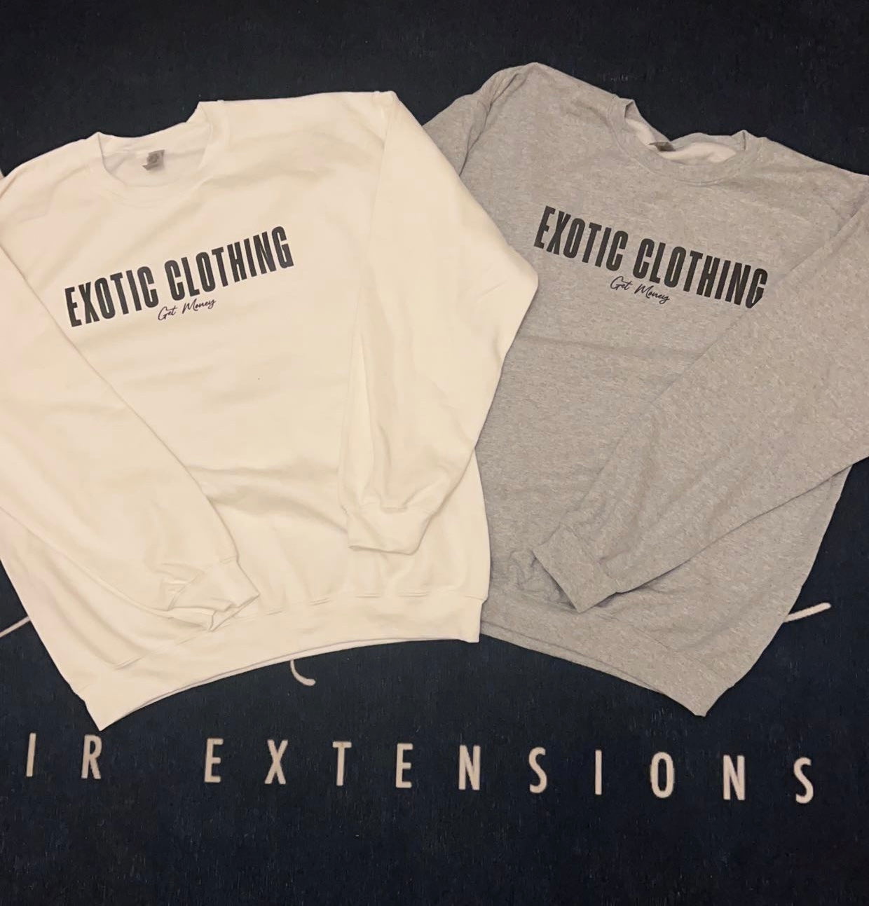 Unisex Exotic Sweatshirt (Black, White, Grey)