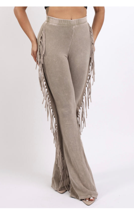 Fringe Pants (Taupe) Available 12/8